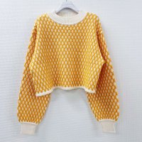 HCAE/エイチシーエーイー HCAE JACQUARD SHORT KNIT TOP/507726832