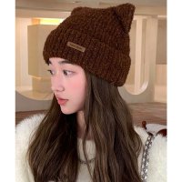 miniministore/ミニミニストア miniministore 猫耳ビーニー リブニット帽子 レディース/507727153