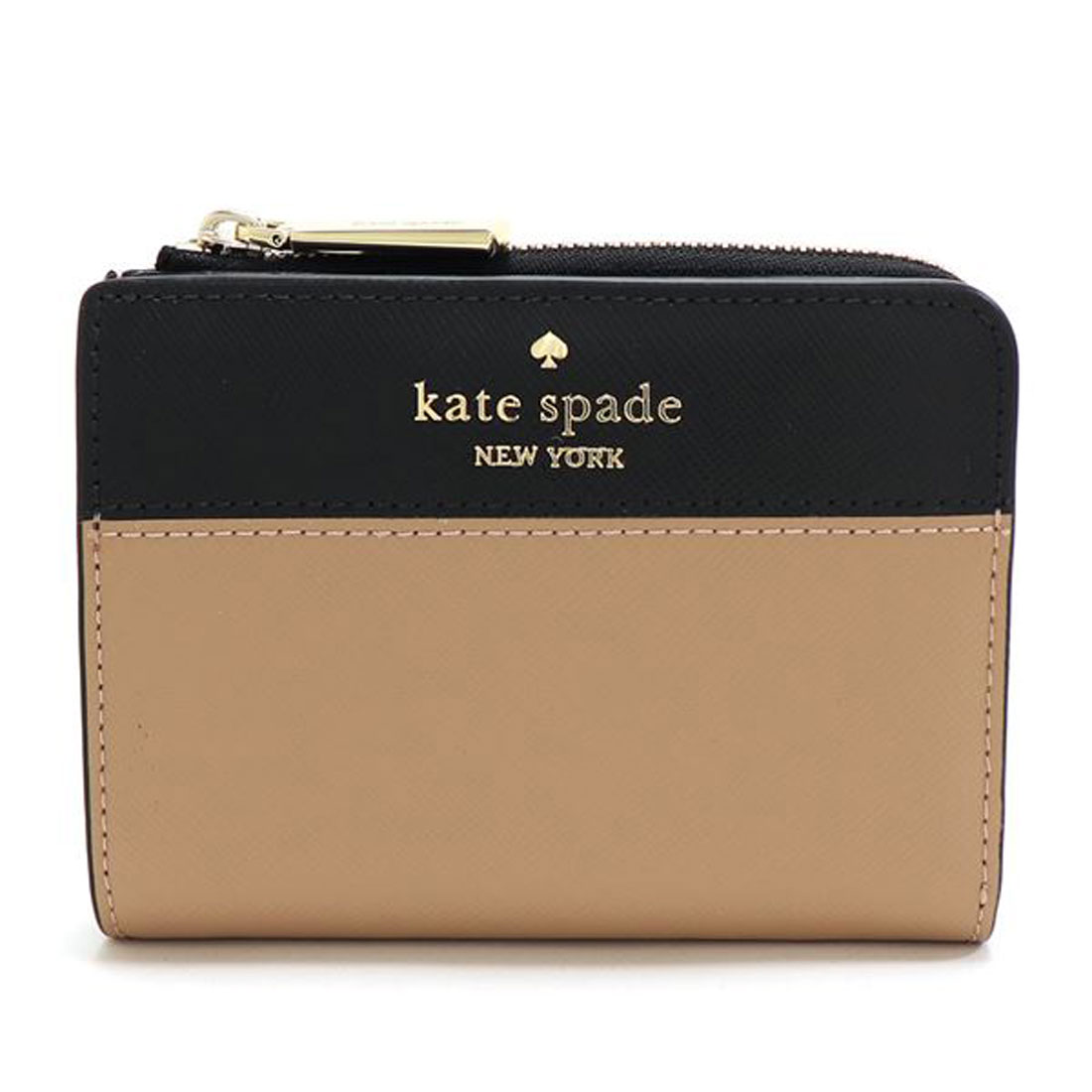 Kate Spade 二つ折り財布 ベージュブラウン - メルカリ