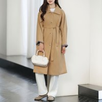 Amulet/アミュレット Amulet ステンカラーロングコート レディース 10代 20代 30代 韓国ファッション 春 秋 大人 シンプル カジュアル 上品 オフィス /507728161