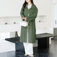 Amulet/アミュレット Amulet ステンカラーロングコート レディース 10代 20代 30代 韓国ファッション 春 秋 大人 シンプル カジュアル 上品 オフィス /507728161