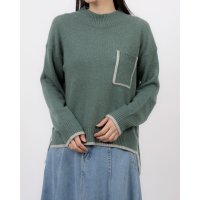 BRODIAEA/ブローディア BRODIAEA カシミヤ混 ポケット配色ハイネックニット/507729035