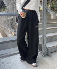 and　Me.../アンドミー andme ANME エンブロイダリー ロゴ フリース ロング ワイド パンツ/507729114