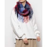 cache nez/カシュネ cache nez チェックサイドフリンジスヌード/507611552