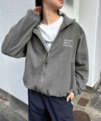 and　Me.../アンドミー andme ANME エンブロイダリー ロゴ ダブルジップ フリース ジャケット/507729113