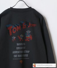 TOM＆JERRY/トムトジェリー TOM and JERRY ヴィンテージライク ピグメント風 フロント/バックプリント 裏起毛 オーバーサイズ スウェット レディース メンズ /507729433