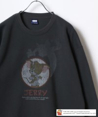 TOM＆JERRY/トムトジェリー TOM and JERRY ヴィンテージライク ピグメント風 フロント/バックプリント 裏起毛 オーバーサイズ スウェット レディース メンズ /507729433