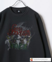 TOM＆JERRY/トムトジェリー TOM and JERRY ヴィンテージライク ピグメント風 フロント/バックプリント 裏起毛 オーバーサイズ スウェット レディース メンズ /507729433