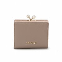 TOPKAPI/トプカピ TOPKAPI シュリンクレザー パール がま口 二つ折り 財布/507729625