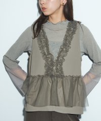 MAISON BREEZE reveur/メゾンブリーズレヴール MAISON BREEZE reveur チュール レイヤード ジレ ベスト Vネック チュニック trctrcー244046/507729629