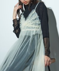 MAISON BREEZE reveur/メゾンブリーズレヴール MAISON BREEZE reveur チュール キャミワンピース レイヤード 透け感 ワンピ trctrcー284013/507729630
