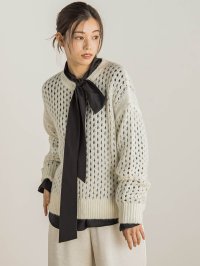 Droite Lautreamont/ドロワット ロートレアモン Droite lautreamont モヘヤメッシュガラプルオーバー≪手洗い可能≫/507730359