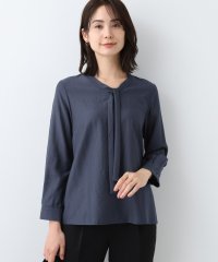INDIVI/インディヴィ INDIVI 【洗える】ストライプドビー ボウタイブラウス/507730693