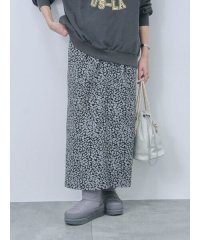Samansa Mos2 blue/レオパードナロースカート/507730744