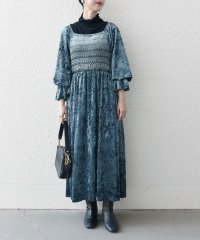 SHIPS any WOMEN/bon_meur:〈手洗い可能〉クラッシュ ベロア シャーリング ワンピース/507730798