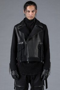 D.HYGEN/ディーハイゲン D.HYGEN Leather Needle Punch Crop Rider Jacket/506886623