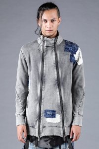 D.HYGEN/ディーハイゲン D.HYGEN 無燃糸裏毛パッチダメージWジップハイネックジャケット/506928684