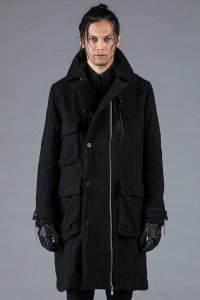 D.HYGEN/ディーハイゲン D.HYGEN Double Woven Crushed Jacquard Double Breasted Coat/507004819