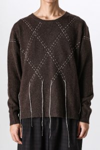 A TENTATIVE ATELIER/ア テンタティブ アトリエ A TENTATIVE ATELIER Barron：HANDSTITCH ARGYLE BOXY SWEATER/507143747