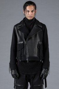 D.HYGEN/ディーハイゲン D.HYGEN Leather Needle Punch Crop Rider Jacket/507143974