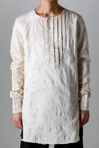 OLUBIYI THOMAS/オルヴィ トーマス OLUBIYI THOMAS Pleated Bib Shirt/507144236
