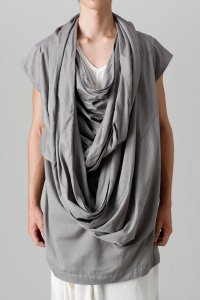 JULIUS/ユリウス JULIUS Rayon/Cotton Cloth Drape Neck Pullover/507144287