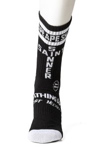 SAINT Mxxxxxx/セントマイケル SAINT Mxxxxxx A BATHING APE_ x SAINT Mxxxxxx Socks Black/507145489
