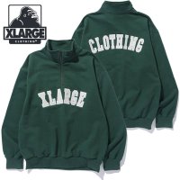 XLARGE/エクストララージ XLARGE ARCH LOGO HALF ZIP SWEATSHIRT PURPLE [101244012008]/507731033