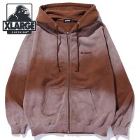 XLARGE/エクストララージ XLARGE MIST DYED ZIP UP HOODED SWEATSHIRT GREEN [101244012014]/507731038