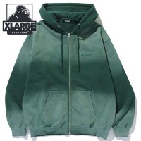 XLARGE/エクストララージ XLARGE MIST DYED ZIP UP HOODED SWEATSHIRT GREEN [101244012014]/507731038