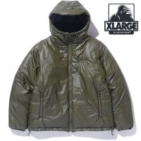 XLARGE/エクストララージ XLARGE QUILTING LOGO HOODED PUFFER JACKET BLACK [101244021004]/507731044