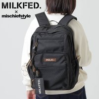 MILK FED/ミルクフェド MILKFED. × mischiefstyle W ZIP BACKPACK BLACK [103244053006]/507731048