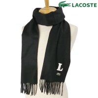 LACOSTE/ラコステ LACOSTE Lステッチマフラー ブラック [RE017J－99－031]/507731129