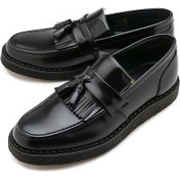 FRED PERRY/フレッドペリー FRED PERRY FP×GEORGE COX TASSEL LOAFER LEA BLACK [SB8355－102]/507731131