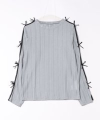 HOOK/フック HOOK 【HOOK】for girls 袖リボンライン透かしカットソー/507731186