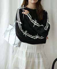 HOOK/フック HOOK 【HOOK】for girls 袖リボンライン透かしカットソー/507731186