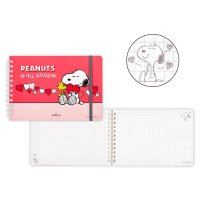 cinemacollection/シネマコレクション cinemacollection スヌーピー リングノート 横型リングノート Peanuts All Good SNAG LOVE ピーナッ/507731347