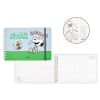 cinemacollection/シネマコレクション cinemacollection スヌーピー リングノート 横型リングノート Peanuts All Good SNAG ENJOY ピーナ/507731350