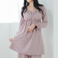 fran de lingerie/フランデランジェリー fran de lingerie ナイトブラ付きルーム＆ラウンジウェアナイトブラ付き長袖チュニック 「ルナイト チュニック」 ナイトブラ付/507731580