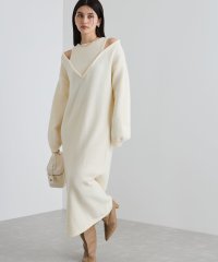 VIS/【WEB限定】アンサンブル風Vネックニットワンピース/507731711