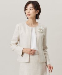 J.PRESS LADIES/【セットアップ対応】Light Tweed ノーカラー ジャケット/507732043