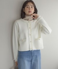 KUMIKYOKU(S SIZE)/ビジューボタンニットジャケット/507732044