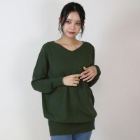JUNGLE JALOPY/ジャングルジャロピー JUNGLE JALOPY 大きいサイズレディース ロング丈 Vネック ニット ワンピース チュニック 綿ニット 綿100% 長袖 レディ/507732129