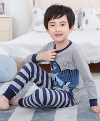 TeddyShop/テディショップ Teddyshop キッズ 長袖総柄プリントコットンルームウェアパジャマ 上下2点セット/504457038