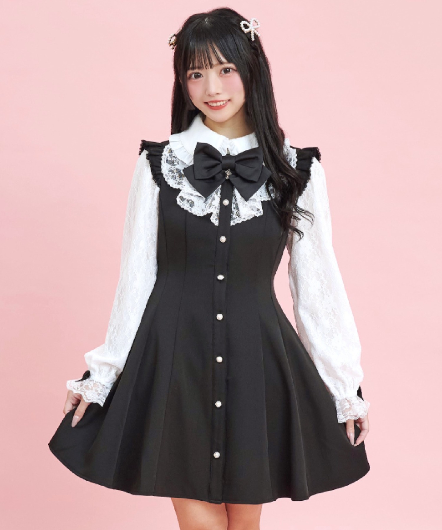シークレットハニー Secret Honey レースラッフルワンピース シークレットハニー Secret Honey レースラッフルワンピース
