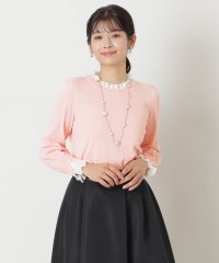 TO BE CHIC/シフォンレイヤード プルオーバーニット/507716610