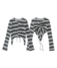 HOOK/フック HOOK 【HOOK】for girls グラデーションボーダーシャーリングプルオーバー/507734615