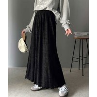 Classical Elf/クラシカルエルフ Classical Elf 光沢感と揺れが美しい、簡単に着こなしスタイル。シャイニーベロアナロースカート/507734662