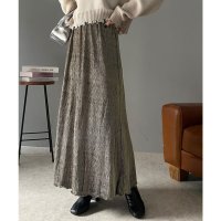 Classical Elf/クラシカルエルフ Classical Elf 光沢感と揺れが美しい、簡単に着こなしスタイル。シャイニーベロアナロースカート/507734662