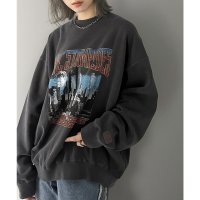 Classical Elf/クラシカルエルフ Classical Elf 《JaVa ジャバコラボ》一気に垢抜け。裏起毛ヴィンテージライクプリントピグメントビッグスウェット/507734668